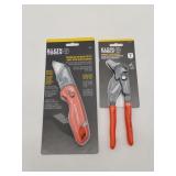 NIP Klein Tools Plier Wrench Folding Utility Knife