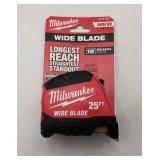 Milwaukee Tape Measure WIDE BLADE Long Reach 25ft