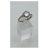 Sterling Silver LARGE Solitaire CZ Ring