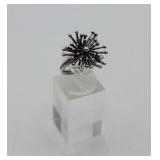 Sterling Silver BEAU Sputnik Ring Adjustable