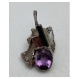 Sterling Silver Custom Made Gemstone Pendant
