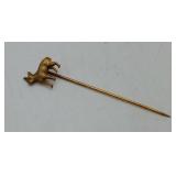 Gold FILLED Dog Stick Pin