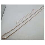 Gold Filled Necklace FAUX Pearls Beads Jewelry