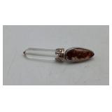Sterling Silver Agate & Crystal Pendant