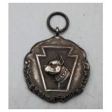 Boston Terrier Dog Club Pendant Sterling 15g