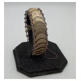 Silver Coin Bracelet 1930's-40's Dutch 10cent Coin