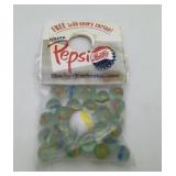 Pepsi Cola Advertising Glass Marbles Shooters