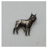 Sterling Silver Boxer Pincher Dog Pin