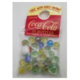 NOS Coca-Cola Coke Advertising Milk Glass Marbles