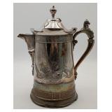 Holmes Bros Baltimore Victorian Silver Plt Pitcher