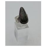 Sterling Silver Agate Cabochon Artist Ring