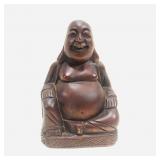 Asian Art: Vintage Carved Wood Buddha Sculpture