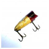 Vintage Fishing Lure Weighted Wood Heddon Baby