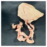 Vintage Hand-Made Baby Bonnet Crocheted