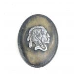 Vintage Brass Belt Buckle Native American