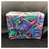 Vintage '50s Vinyl Purple Plaid Lunchbox
