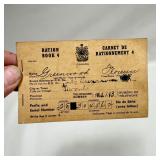 WWII French Canadian Ration Stamps Booklet