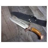 Vintage Maxam Bowie Knife w/ Sheath 14.5'