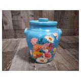 Vintage Ransburg Floral Ceramic Cookie Jar