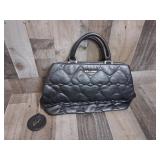 Betsey Johnson Heart Quilted Satchel Bag Purse