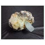Raw Terminated Aquamarine Crystal Cluster 702g