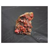 Red Vanadinite Crystal Cluster Geode 54g