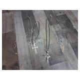 Mens Stainless Steel Cross Crucifix Necklace Lot