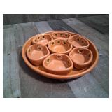 Vintage Pottery Divided Serving Tray