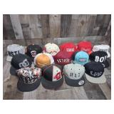 Mens Fashion Hat Lot Snapback & Fitted 15 Hats