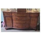 Antique mahogany China/ Silverware Hutch