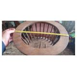 Antique Oak Plant Basket Stand