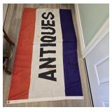 Large 'Antiques' Flag Store Banner
