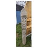 HANDCRAFTED WOODEN TIKI STATUE