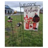 Assorted Metal Garden Stakes/Decor