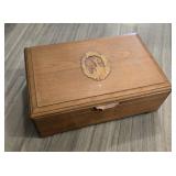 ANTIQUE HANDCRAFTED WOOD JEWELRY BOX