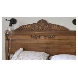 Rustic Hand Carved Antique Headboard (Twin)