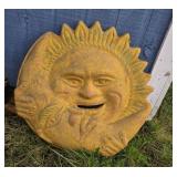 Sun/Moon Concrete Garden Decore