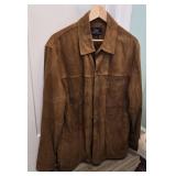 Brooks Brothers Brown Suede Shirt Jacket