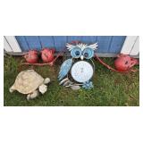 Assorted Outdoor Garden Decor & Thermometer