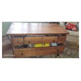 Antique Oak Low Profile Cabinet