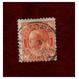 CANADA 1897 USED QV 8 CENT LEAF ISSUE STAMP