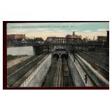 DETROIT RIVER TUNNEL USED POSTCARD DETROIT MI