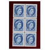 CANADA MNH BLK 6 QEII OFFICIAL OVERPRINT STAMPS