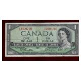 CANADA 1954 $1 BANKNOTE BC-37a