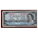 CANADA 1954 $5 BANKNOTE BC-39b
