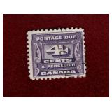CANADA 1933 USED 4 CENT POSTAGE DUE STAMP # J13