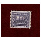 CANADA 1933 USED 10 CENT POSTAGE DUE STAMP # J14