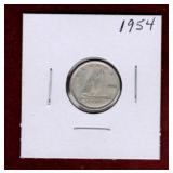 CANADA 1954 SILVER DIME