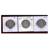 CANADA 1968 1969 1971 50 CENT COINS