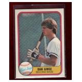 DAN AINGE 1981 FLEER ROOKIE BASEBALL CARD